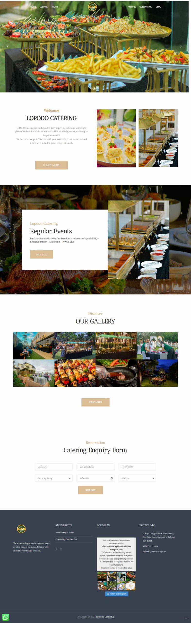 Catering Halal Bali by Inner Circle Tech Bali Web Design