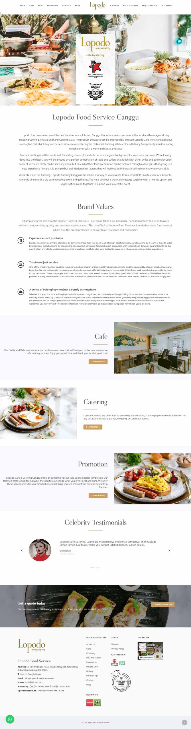 Lopodo Cafe Canggu by Inner Circle Tech Bali Web Design