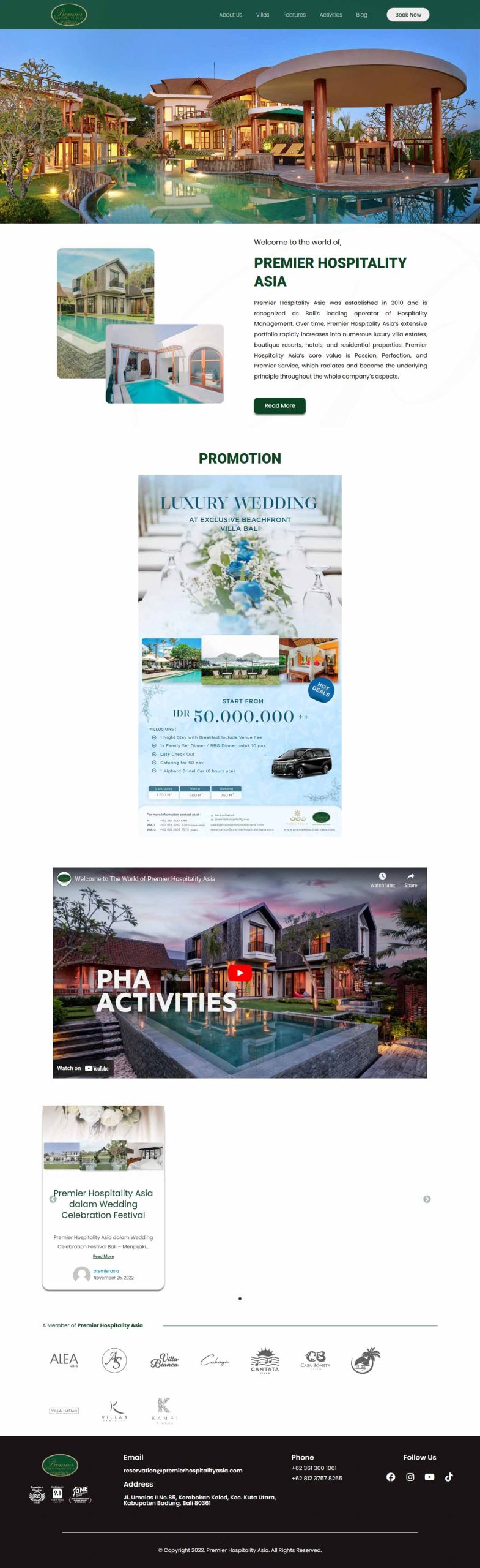 Premier Hospitality Asia by Inner Circle Tech Bali Web Design