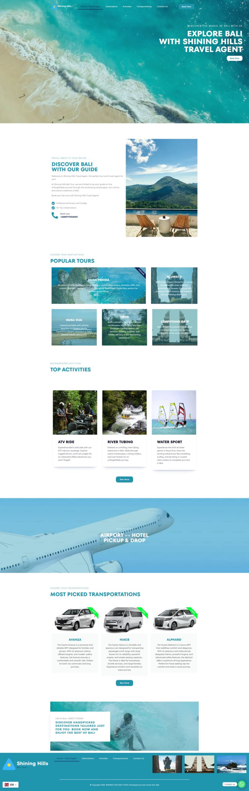 Shining Hills Bali Tour by Inner Circle Tech Bali Web Design