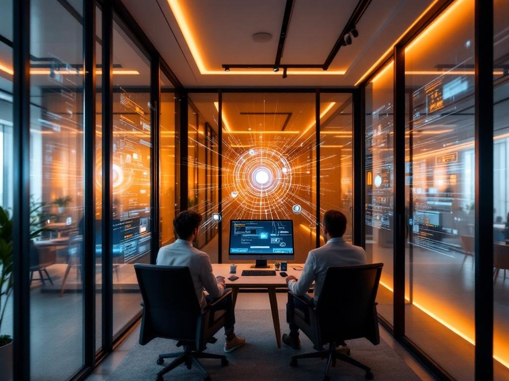 AI-powered network installations in a business setting